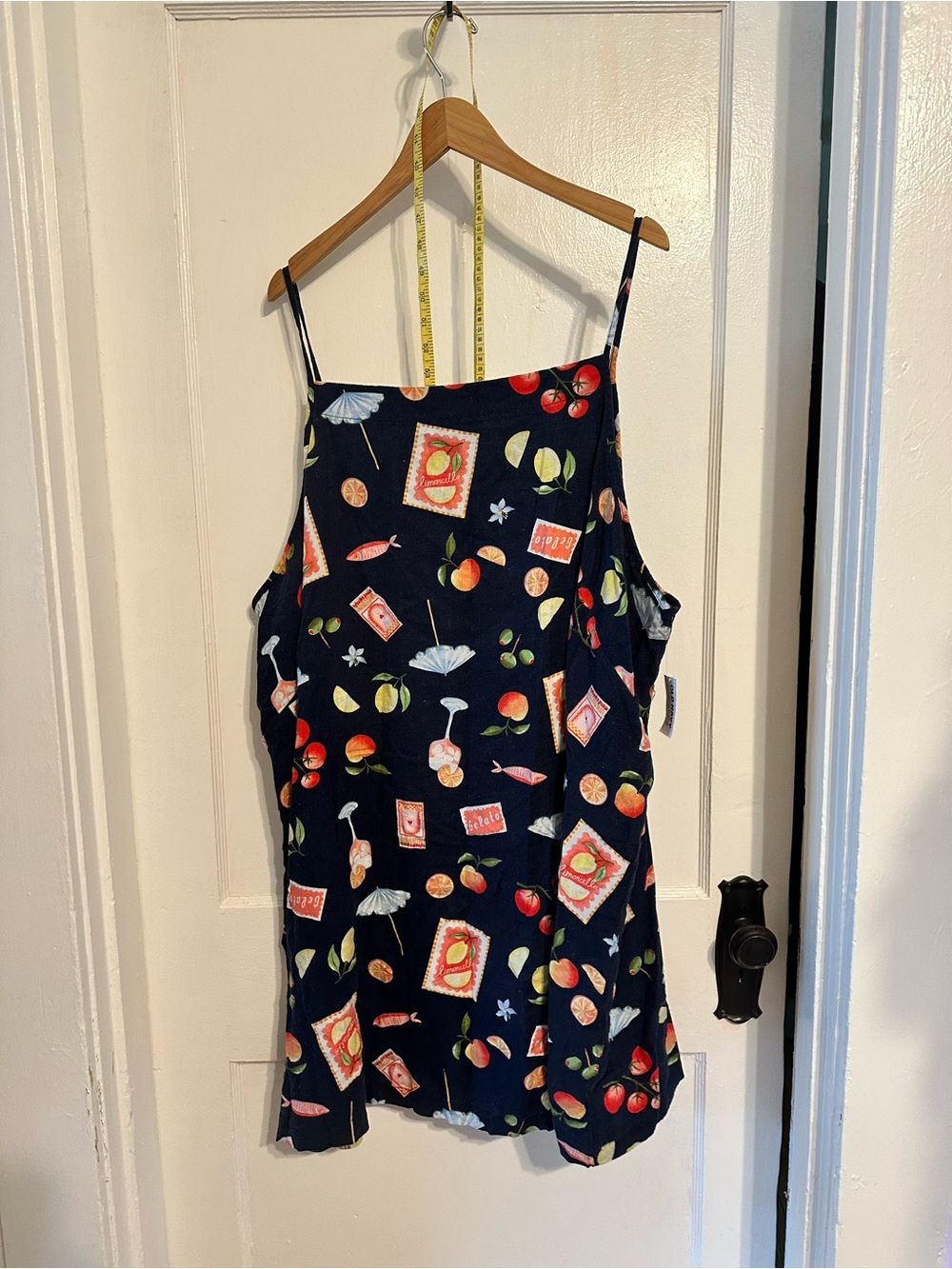 Line-Blend Apron-Neck Mini Shift - Picture 3 of 10